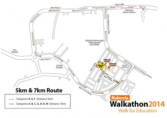 5km and 7km route