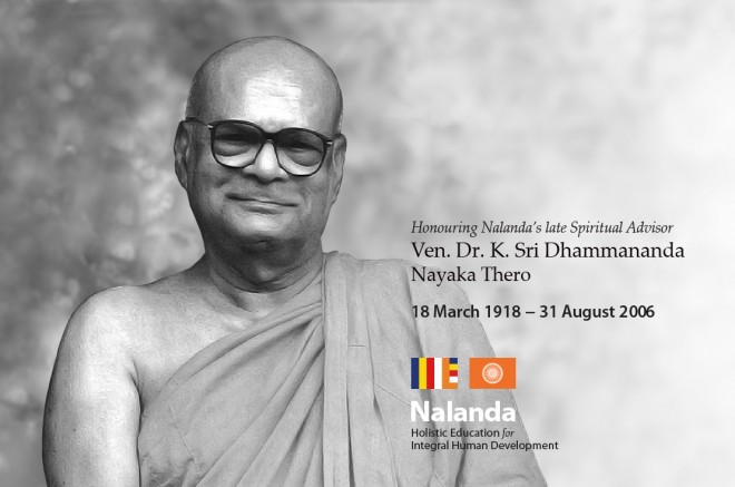 Nalandians commemorate Ven. K. Sri Dhammananda, 31 August 2014.