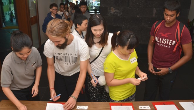 Participants of the retreat include international students.