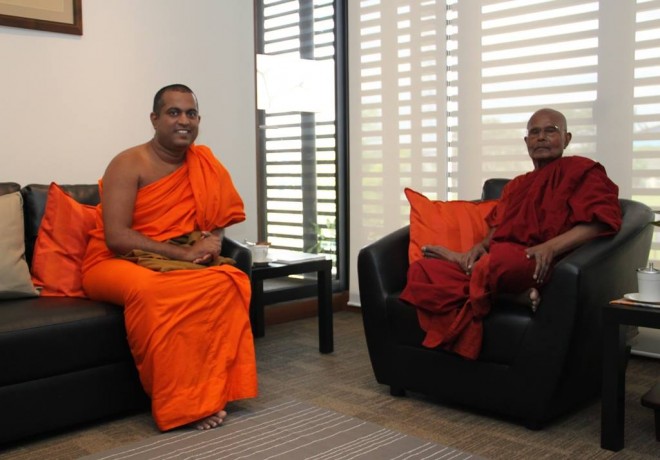 The Principal of Buddhist Institute Sunday Dhamma School, Ven. Siridhamma, came to visit Ven. Gunaratana as well.