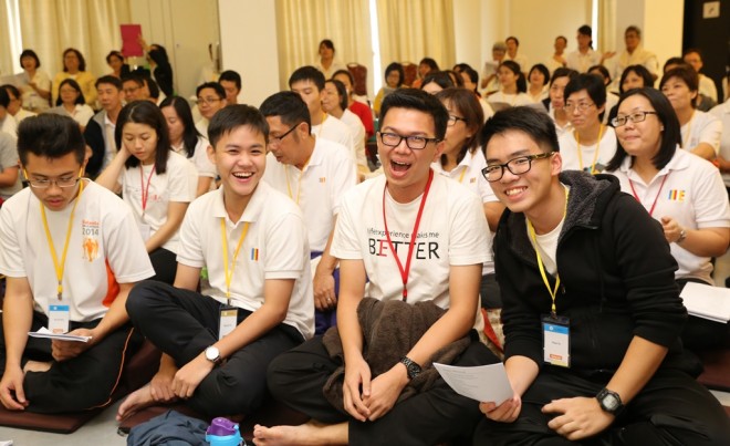 "Campers" were upbeat and full of cheer.