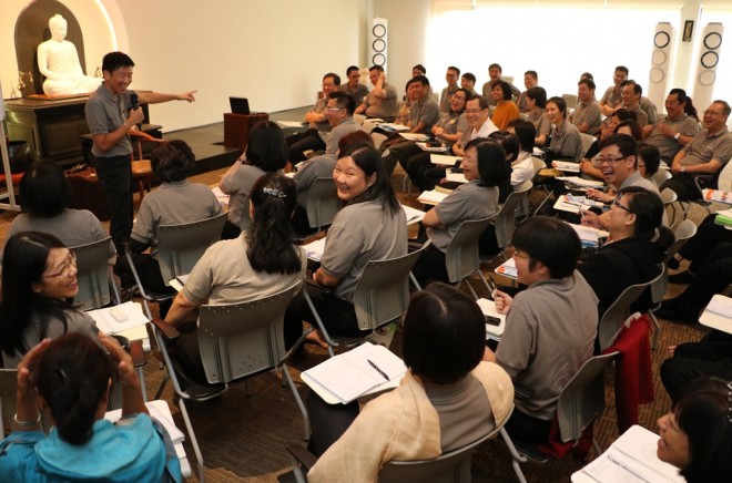 Bro. Tan giving a talk on “What is Leadership?” at the meeting.