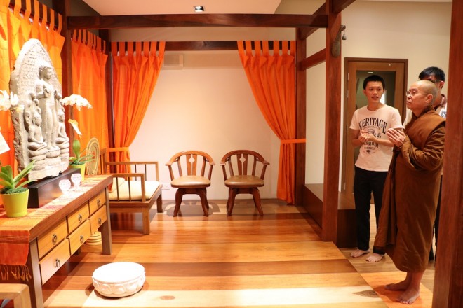 At the Sala Pandita, where major events of the Society were held.