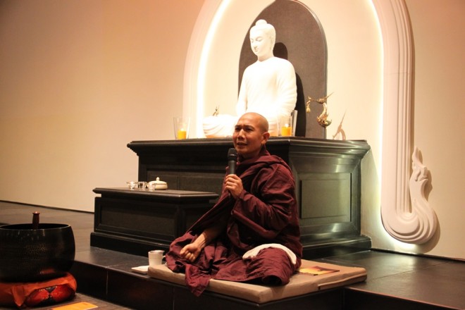 Ven. Vijaya urged devotees to strengthen their 'Viriya' and keep their 'Sīla' strong.