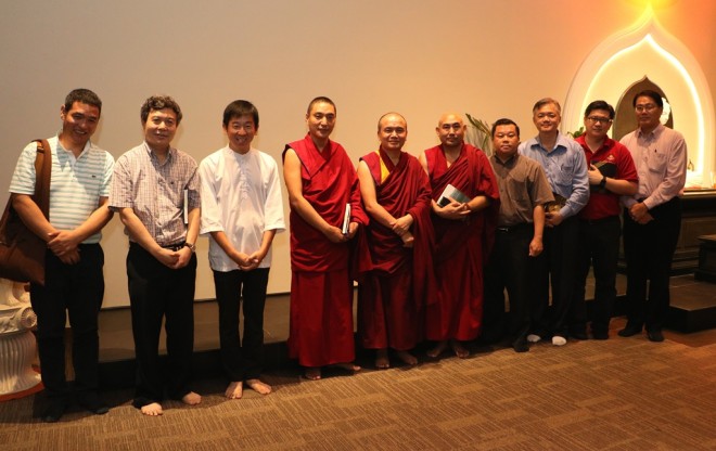 Bro. Tan together with Geshe-la, Vajrayana monks and Buddhist society leaders.