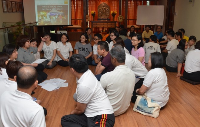 "Fun Fair" volunteers being briefed on their roles and responsibilities.