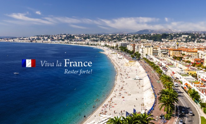 The city of Nice in Southern France.