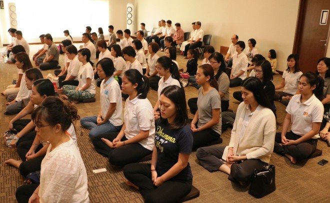 Meditation session every Sunday at Nalanda Centre.