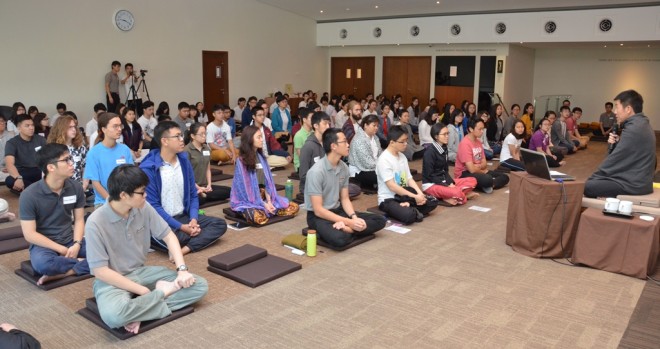 Meditation retreat for youths at Nalanda Centre.