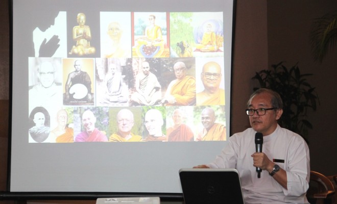 Bro. Ananda spoke about the qualities of the Sangha.