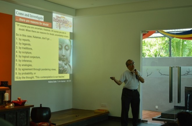 Bro. Ananda Fong was invited to talk about the relevance of Buddhism at present times.