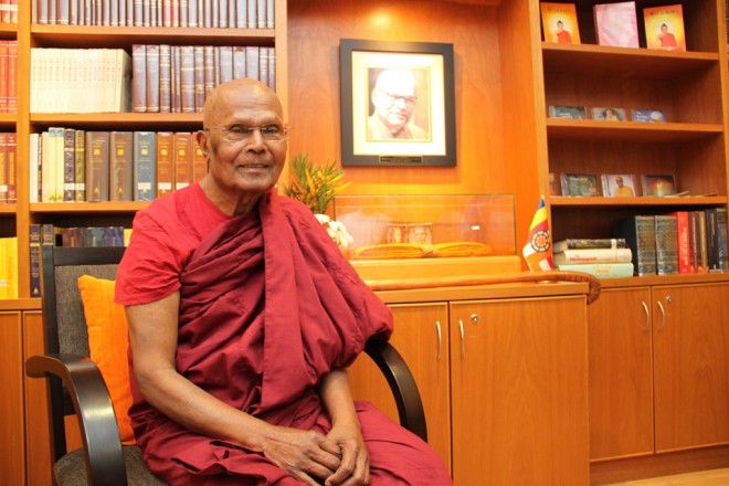 Ven. Gunaratana last visited Nalanda Centre in January 2016.