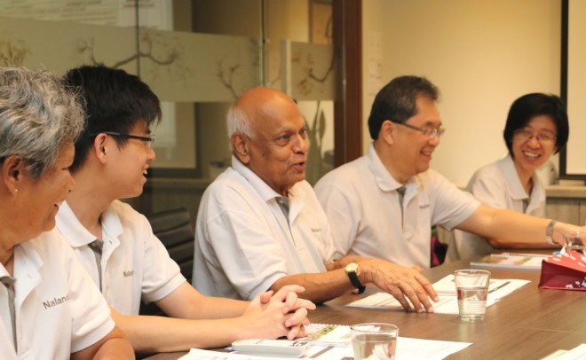 Achariya S. Vijaya chairing the first N.E.T. meeting of 2017.