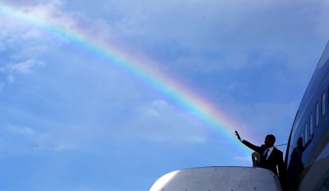 Obama rainbow.