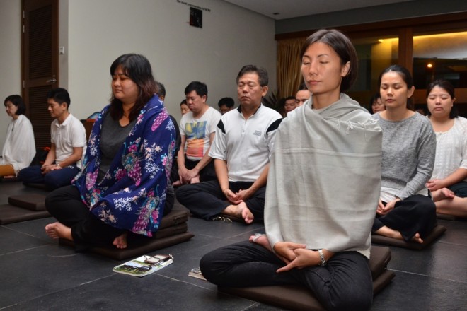 Nalanda Centre hosts group meditation sessions every Wednesday evening.