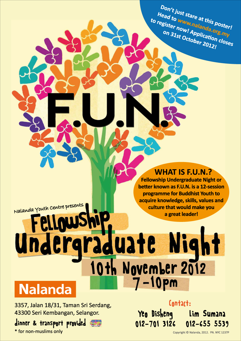 F.U.N. poster – Nalanda Buddhist Society