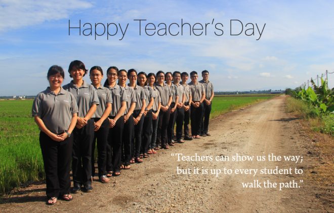 Let us honour our teachers with thoughts of loving kindness and gratitude.